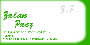 zalan pacz business card